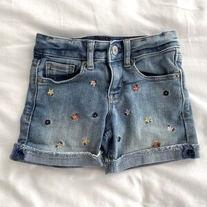 Gap kids girls denim embroidery shorts